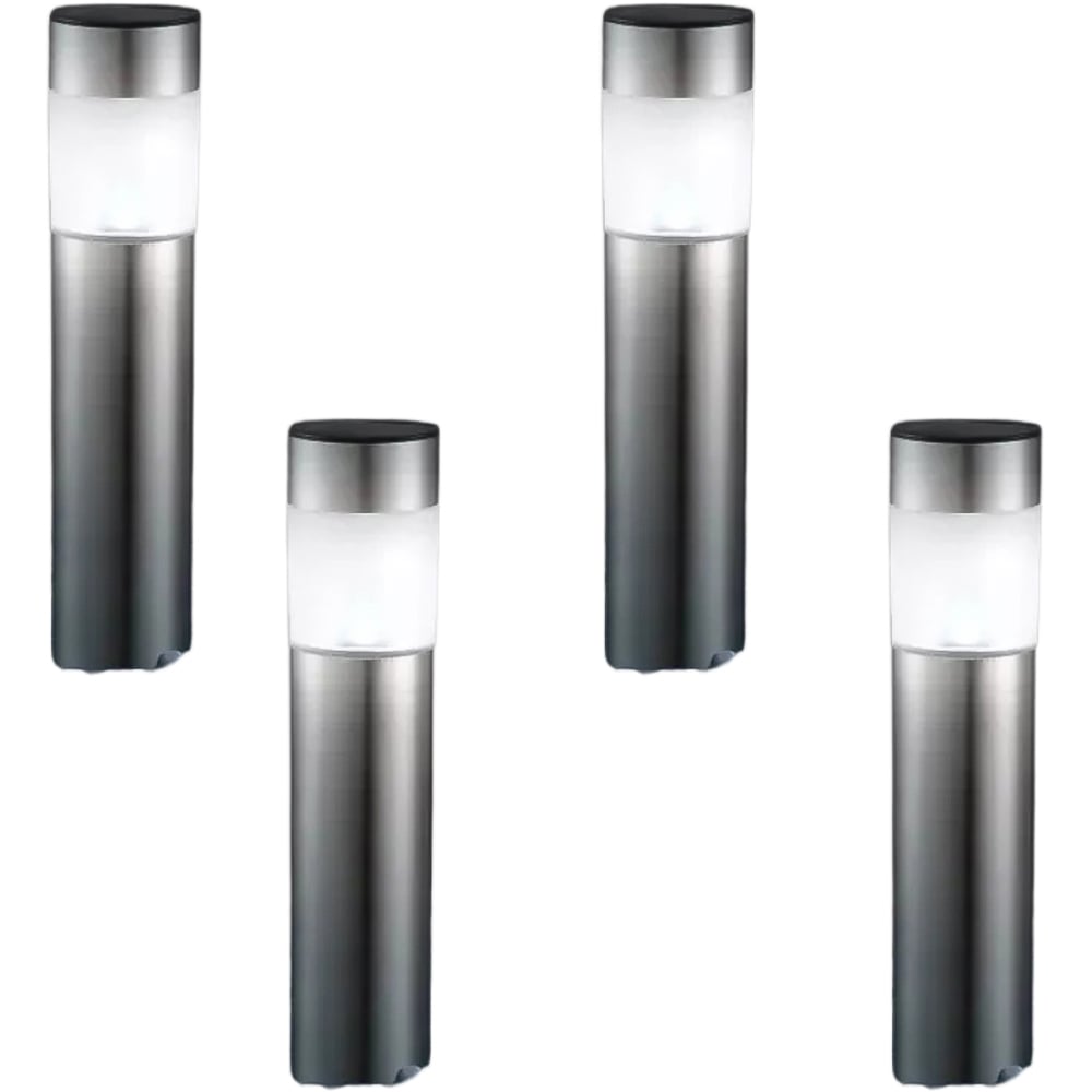 Garden Mile 4 Pack Bollard Solar LED Pathway Light Image 1