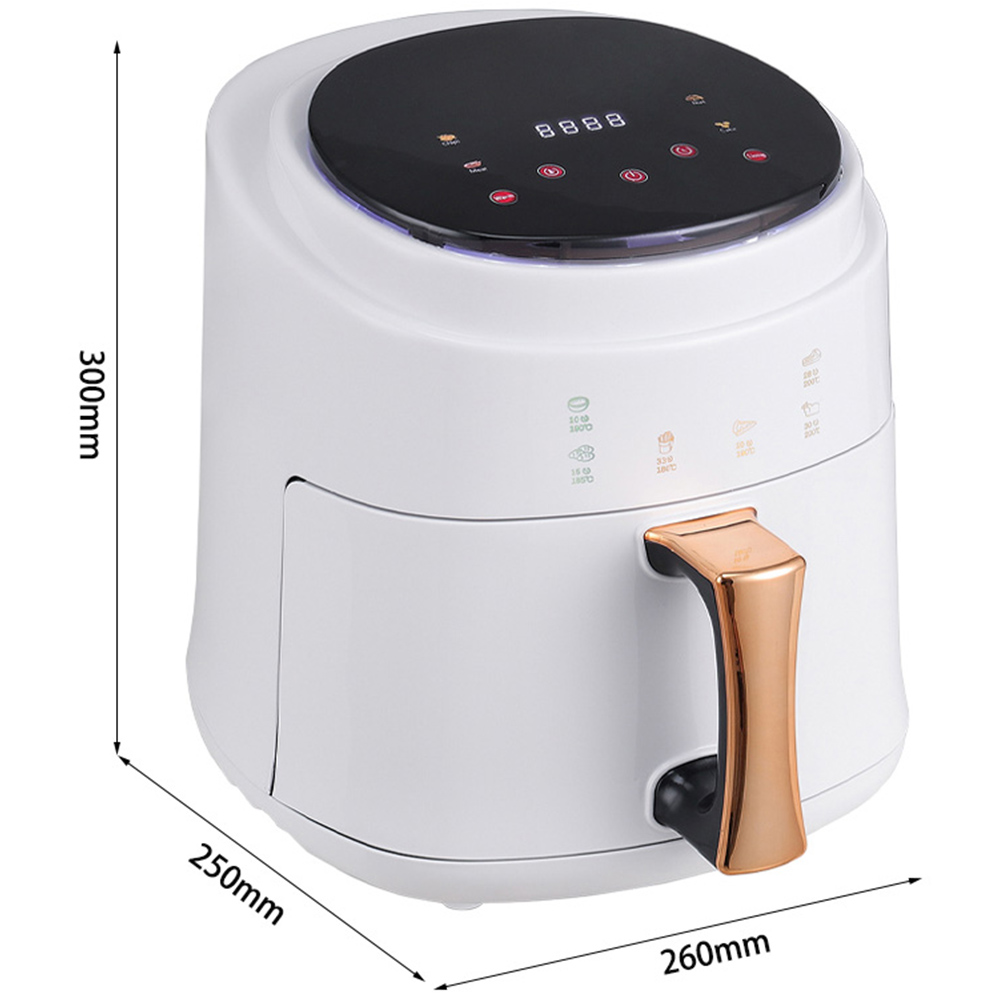 Living and Home DM0392 White 8L Hot Air Fryer Oven with Digital Controls Image 7