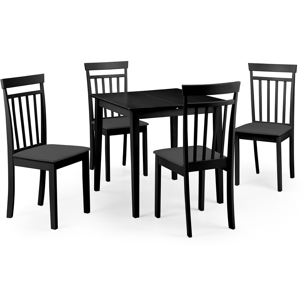 Julian Bowen Rufford 4 Seater 80 to 120cm Extendable Dining Table Black Image 4
