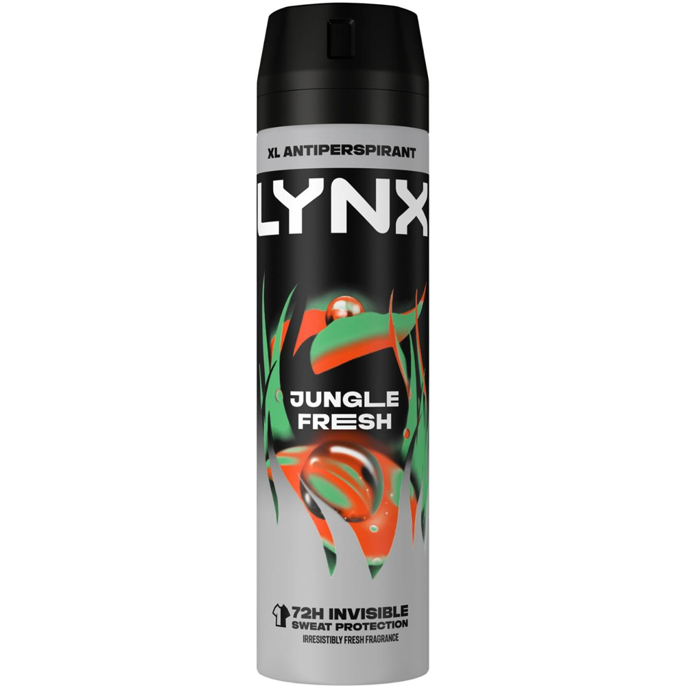 Lynx XL Jungle Fresh 72H Sweat Protection Anti-Perspirant Deodorant Body Spray 200ml 3 Pack Image 2