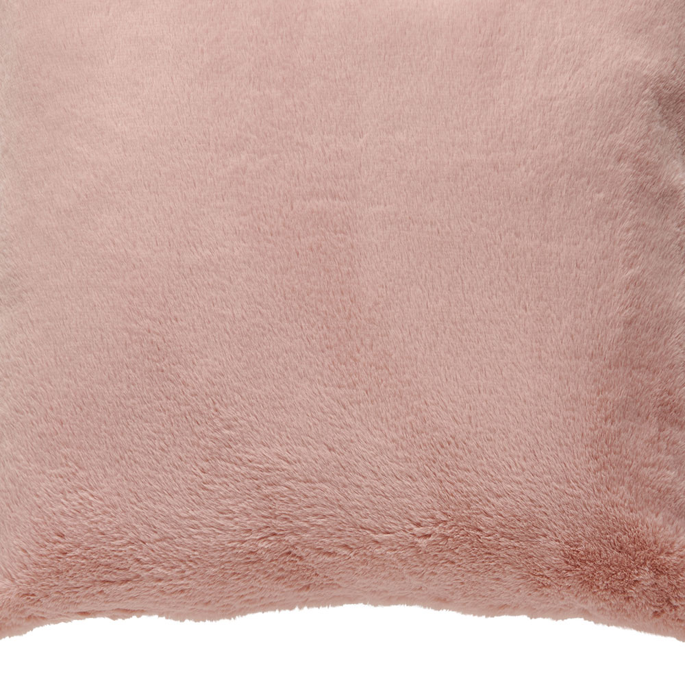 Wilko Pink Faux Fur Cushion 55x55cm Image 5