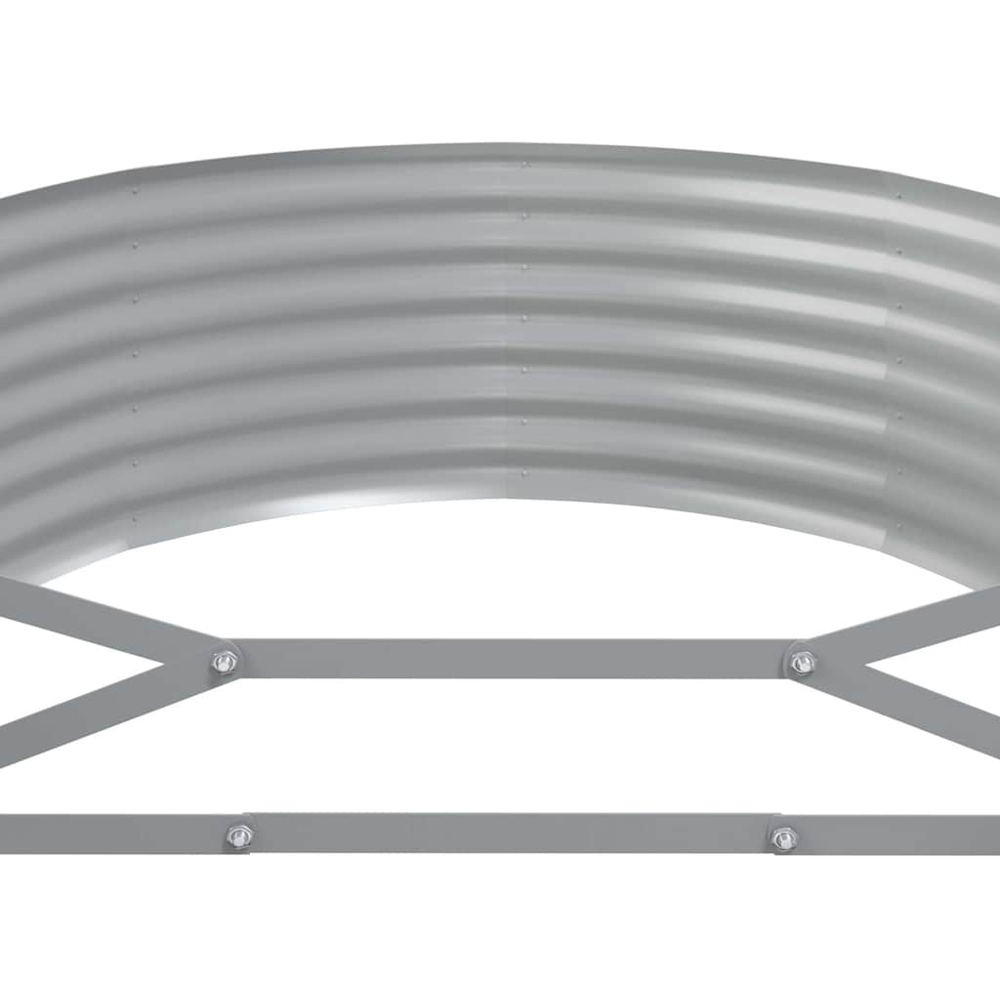 vidaXL Anthracite Galvanised Steel Raised Garden Bed 36 x 396 x 396cm Image 4