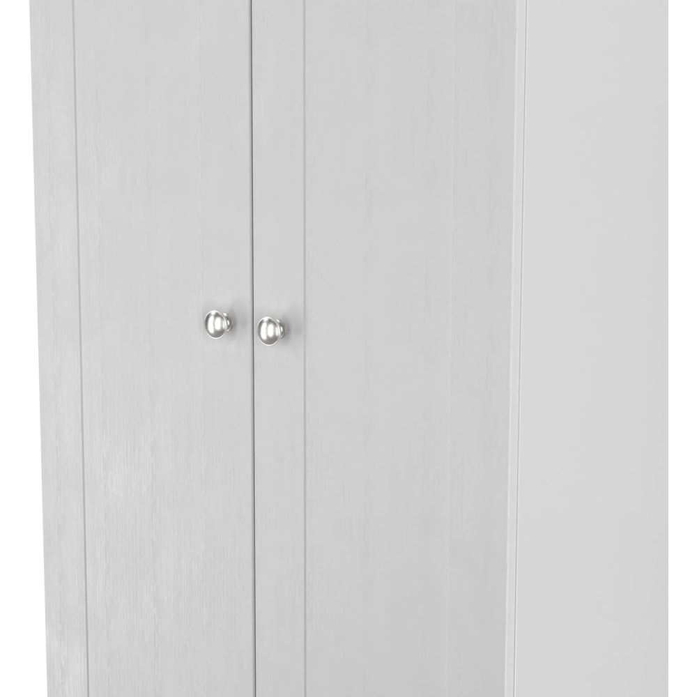Crowndale Sussex 2 Door Grey Ash and Bardolino Oak Tall Wardrobe Ready Assembled Image 6