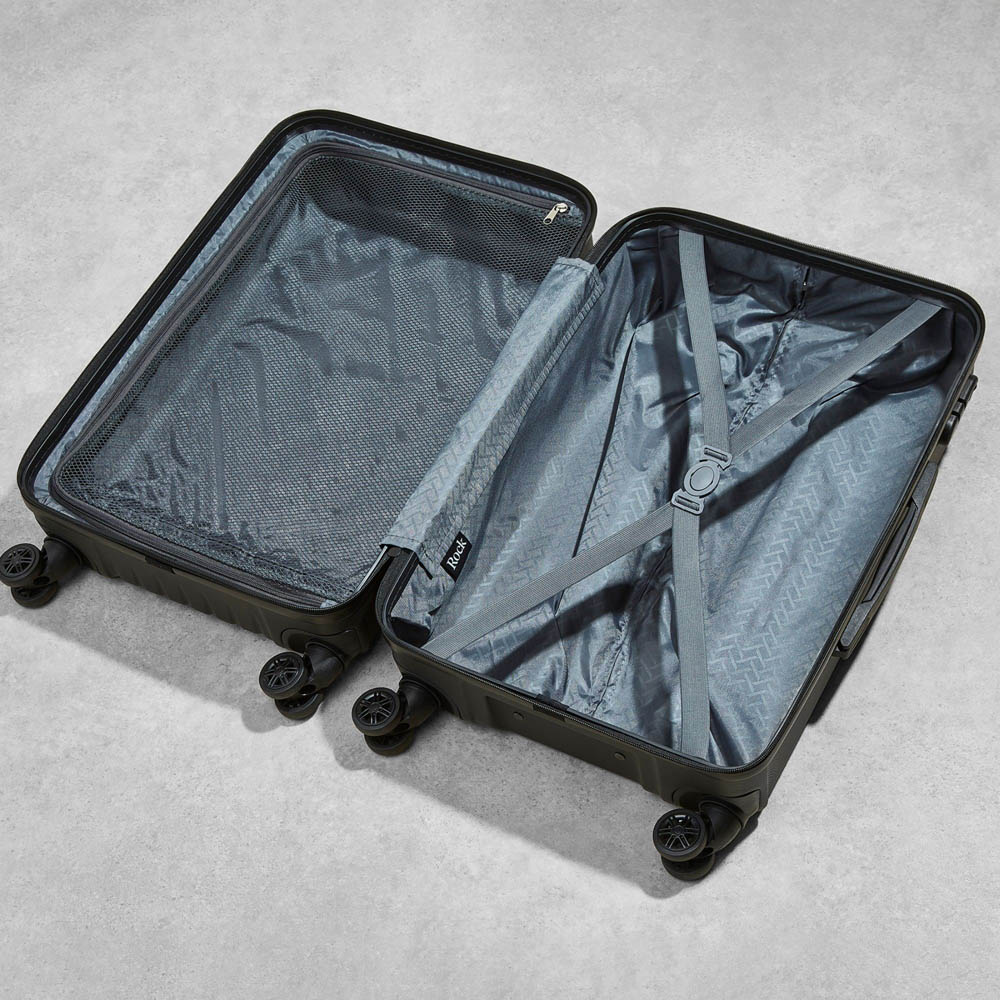 Rock Santiago Set of 3 Black Hardshell Suitcases Image 4