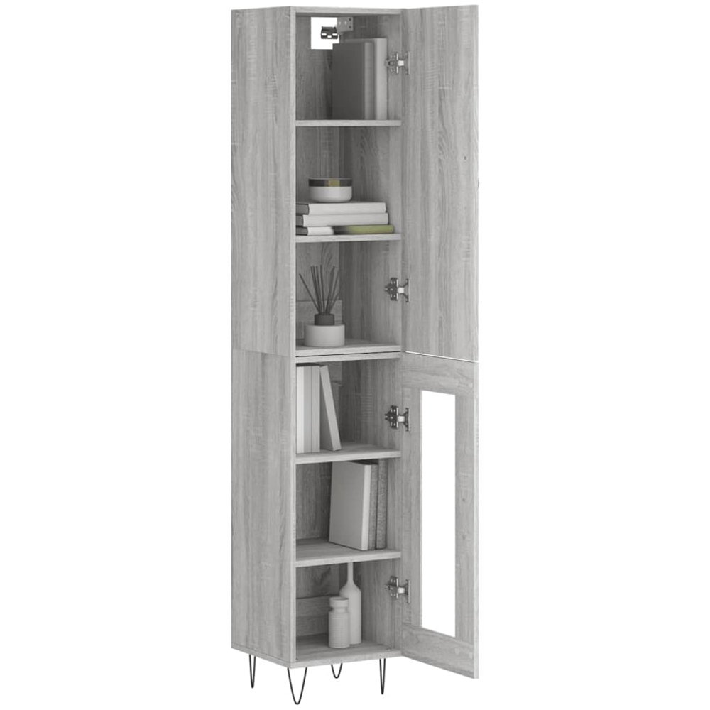 vidaXL 2 Door Grey Sonoma Highboard Image 3