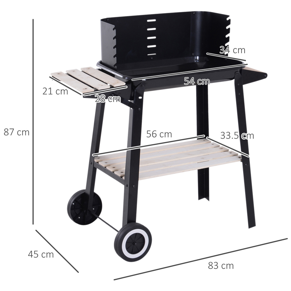 Charcoal BBQ Grill Trolley Image 5