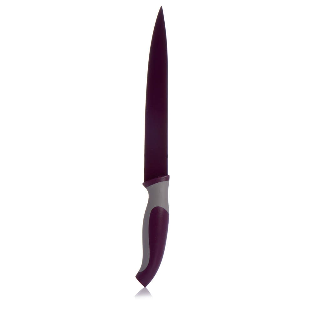 Wilko Colour Play Purple Carving Knife Image 1