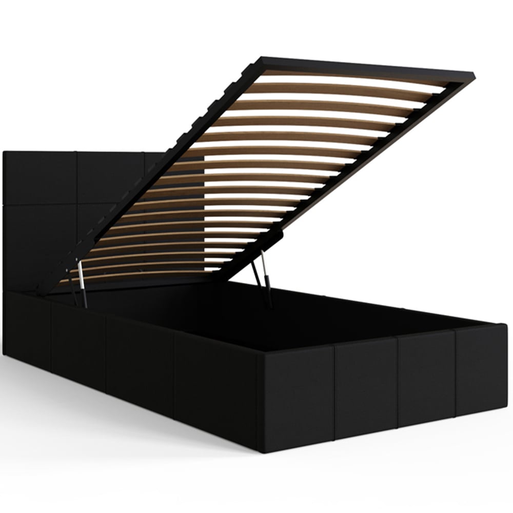 GFW Single Black End Lift Ottoman Bed Image 6