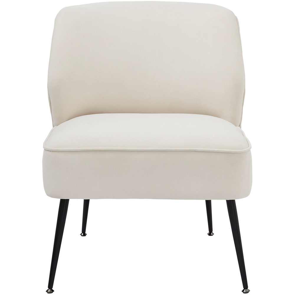 GFW Ava Natural Soft Velvet Accent Chair Image 2