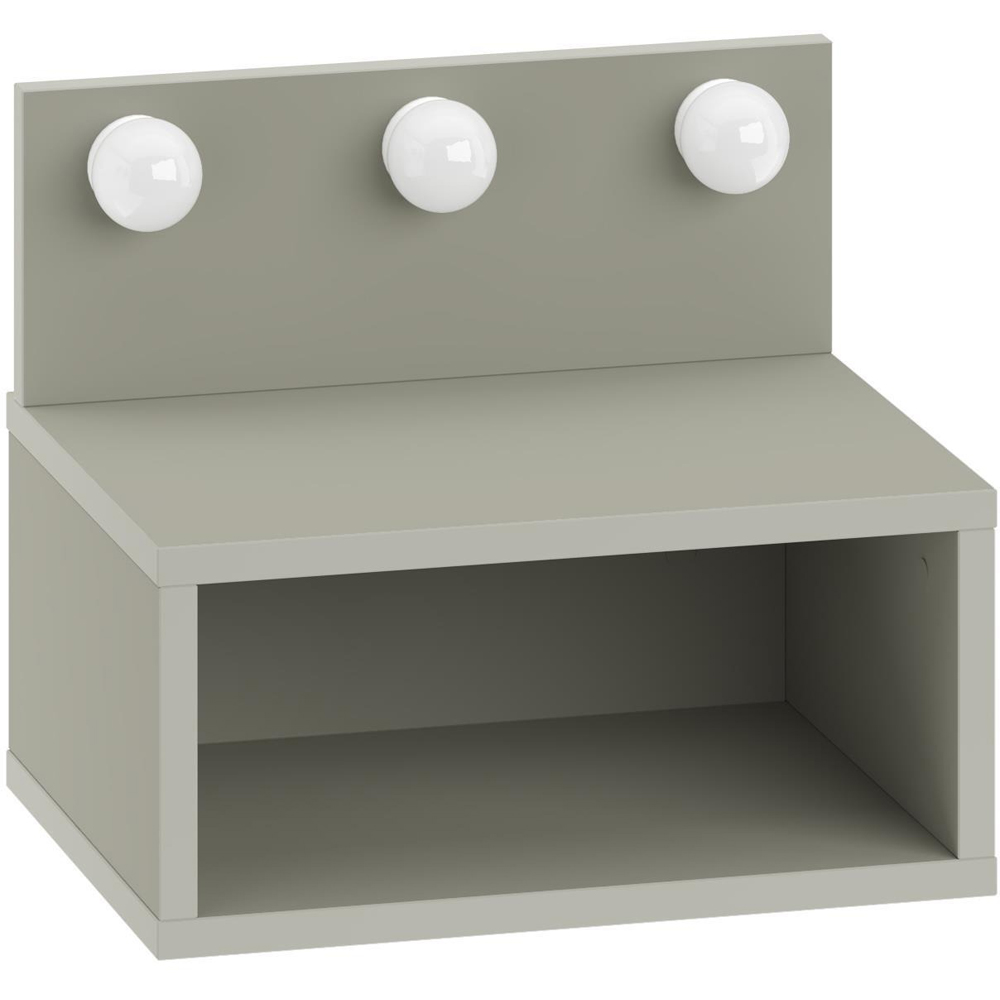 Decortie Treo 2 Shelf Ash Green LED Wall-Mounted Bedside Table Image 2