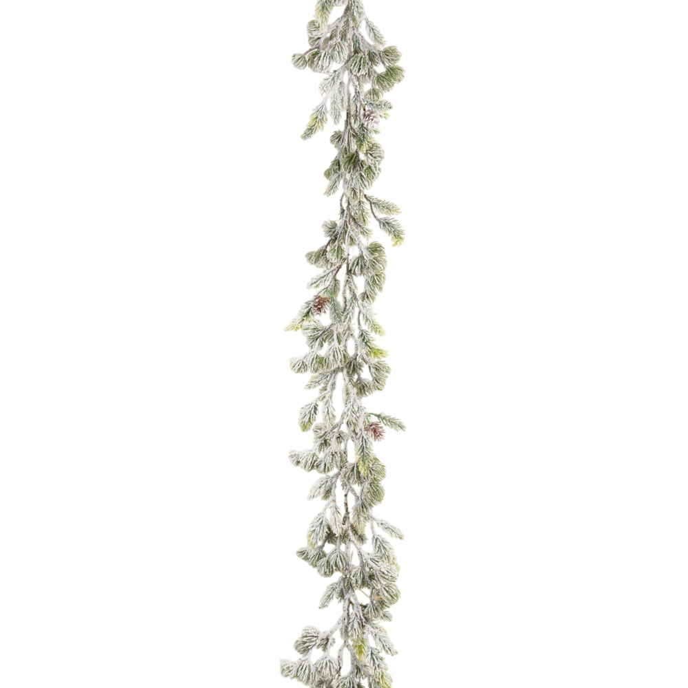 LED Frosted Thistle Garland Image 1