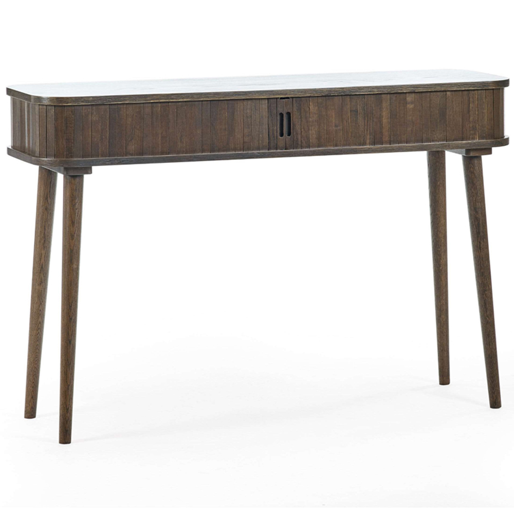 Julian Bowen Arya 2 Door Dark Oak Effect Fluted Console Table Image 2