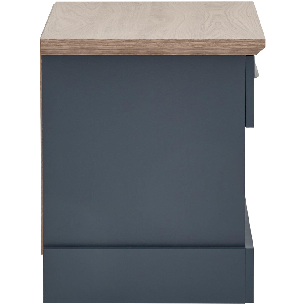 GFW Kendal Single Drawer Slate Blue Bedside Table Image 5