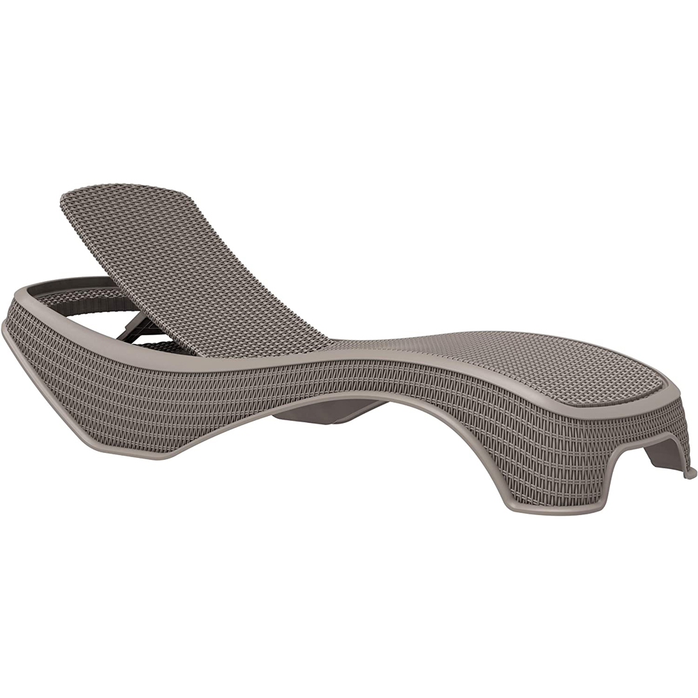 Centurion Supports Maldives Warm Grey Rattan Adjustable Sun Lounger Image 2
