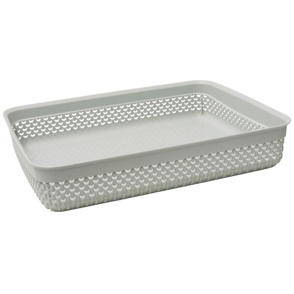 JVL Droplette Set of 3 Ice Grey Storage Baskets Image 4