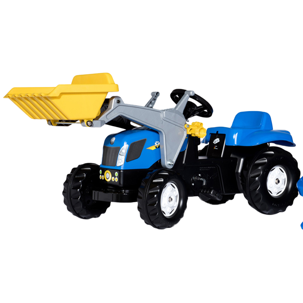 Robbie Toys New Holland Blue Tractor with Front Loader and Trailer Image 3