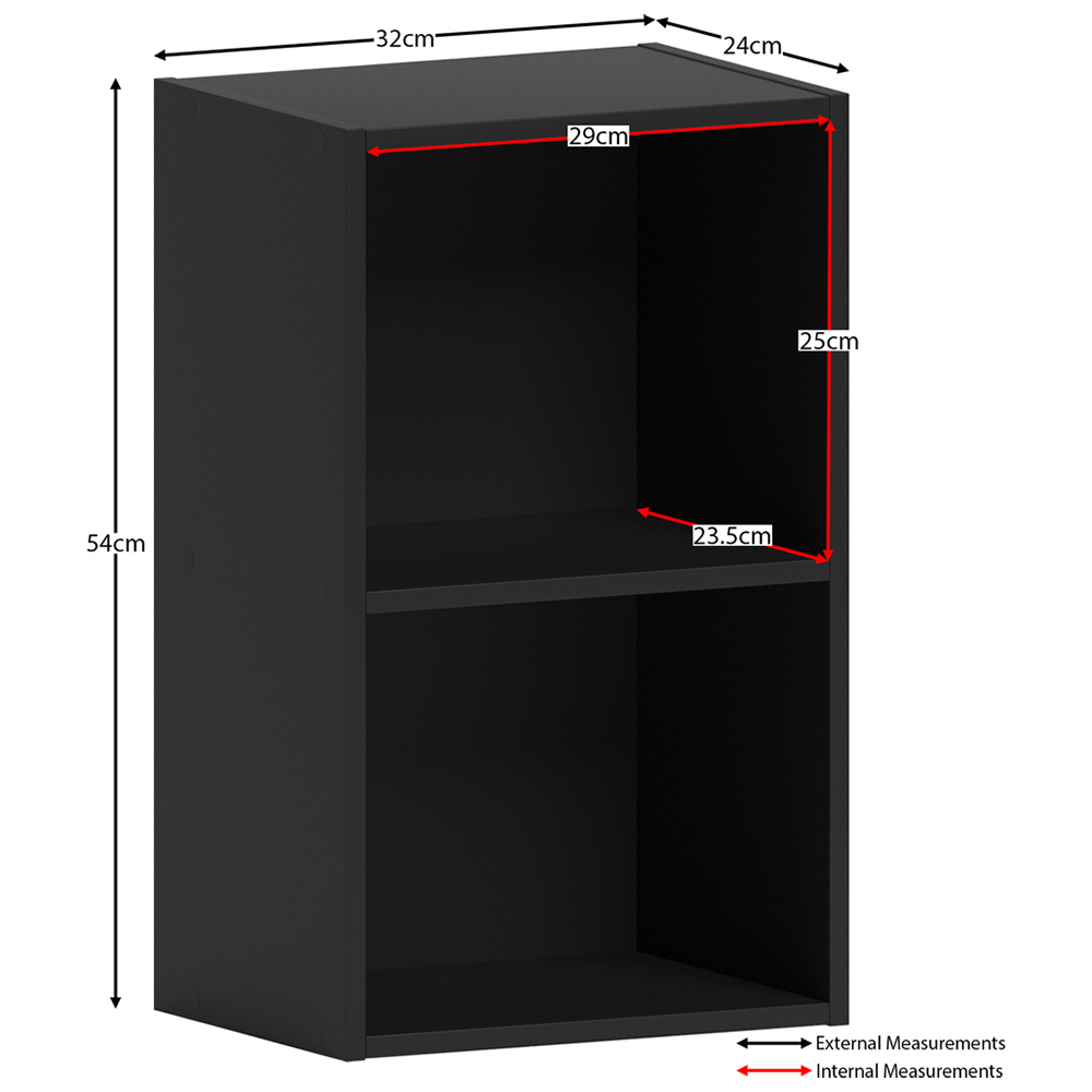 Vida Designs Oxford 2 Cube Black Bookcase Image 7