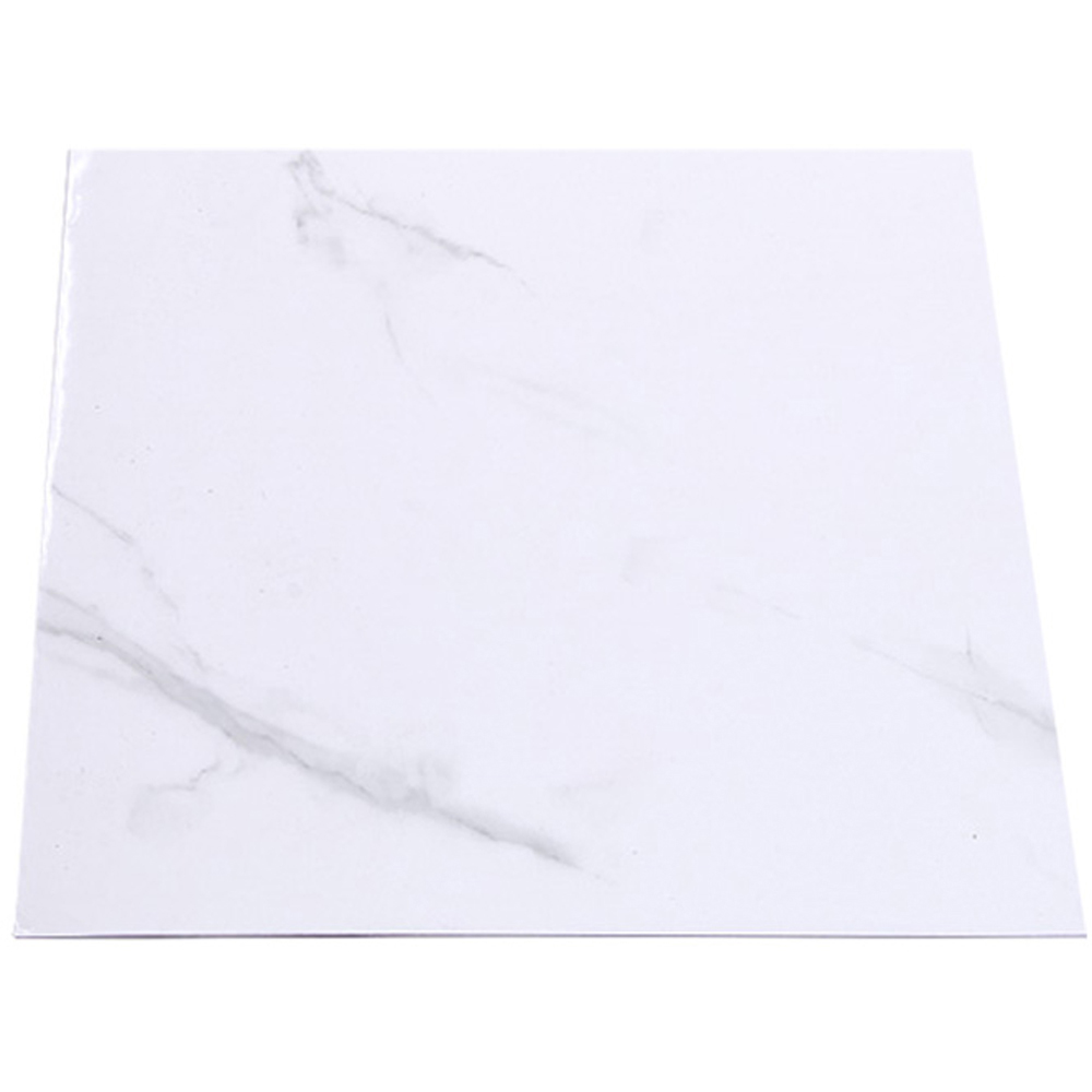 Living and Home Marble Patterned White Marble PVC Self Adhesive Wall Sticker 10 Pack Image 2