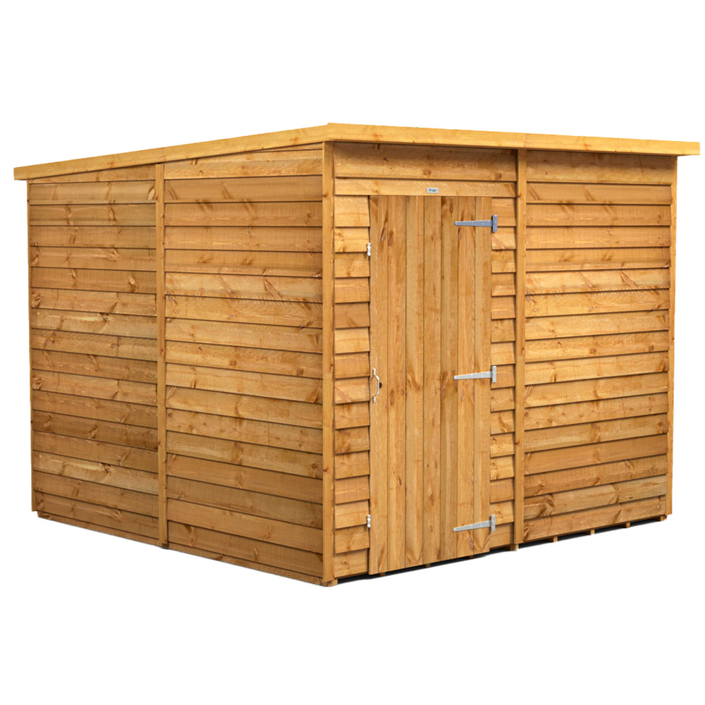 Power 8 x 8ft Overlap Pent Garden Shed Image 1
