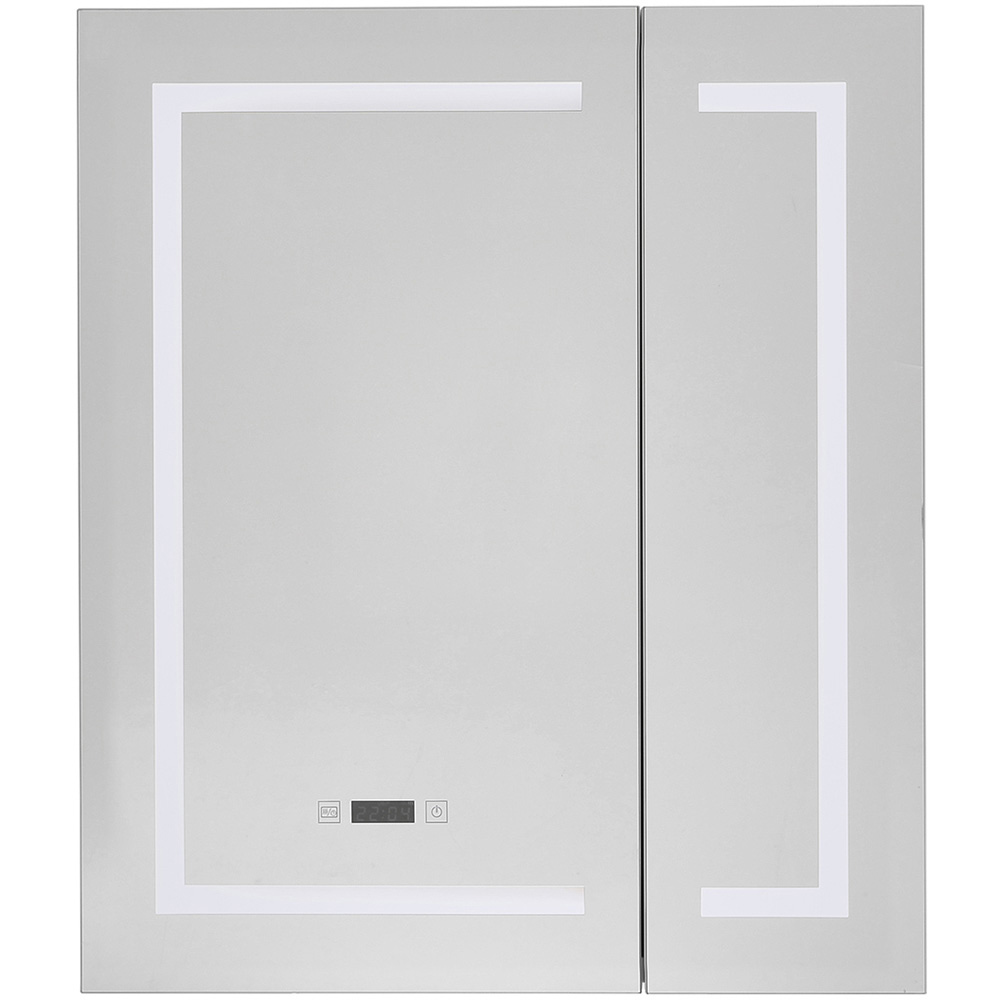 Living and Home Large Small Door Design LED Mirror Bathroom Cabinet Image 3