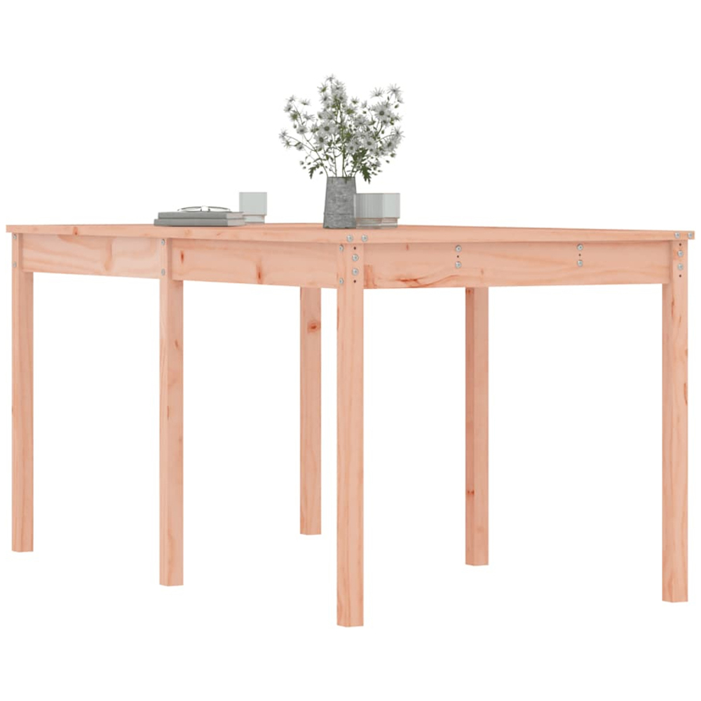 vidaXL 6 Seater Solid Douglas Wood Garden Dining Table Natural Image 3