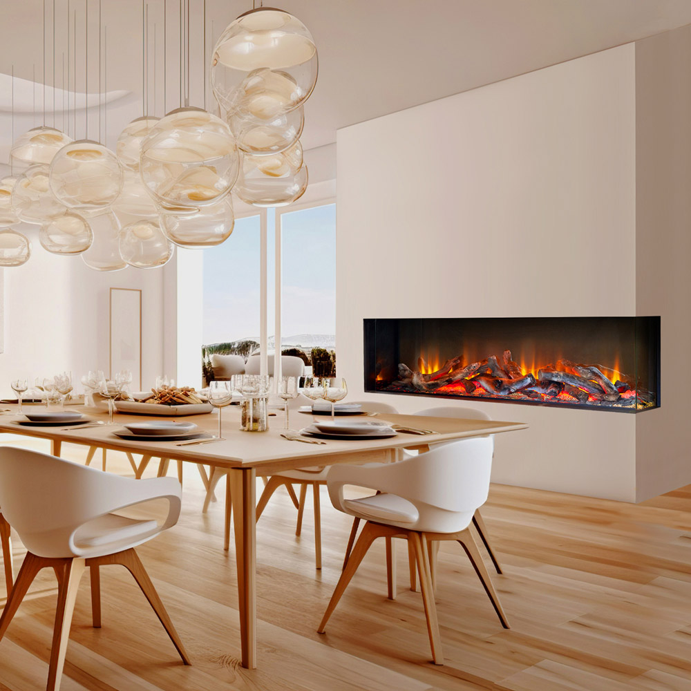 Acantha Ignis Corner View Media Wall Electric Fire 1500W Image 2