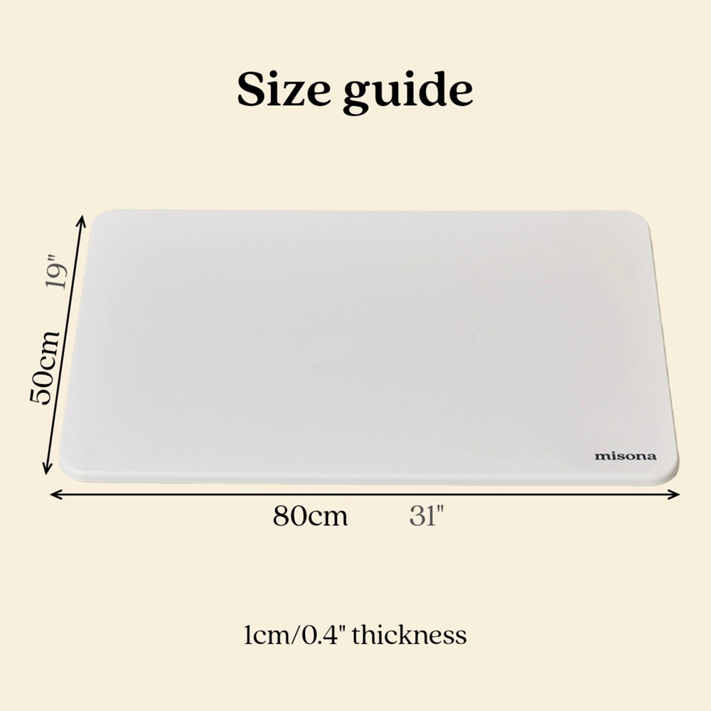 Allure Bath Fashions Off White Large Stone Diatomite Bath Mat 50 x 80cm Image 7