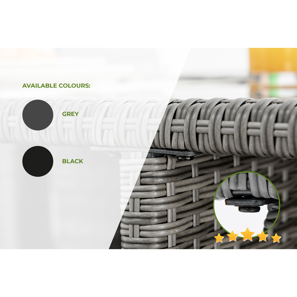 Furniturebox Marseille Rattan 10 Seater Dining Set Grey Image 9