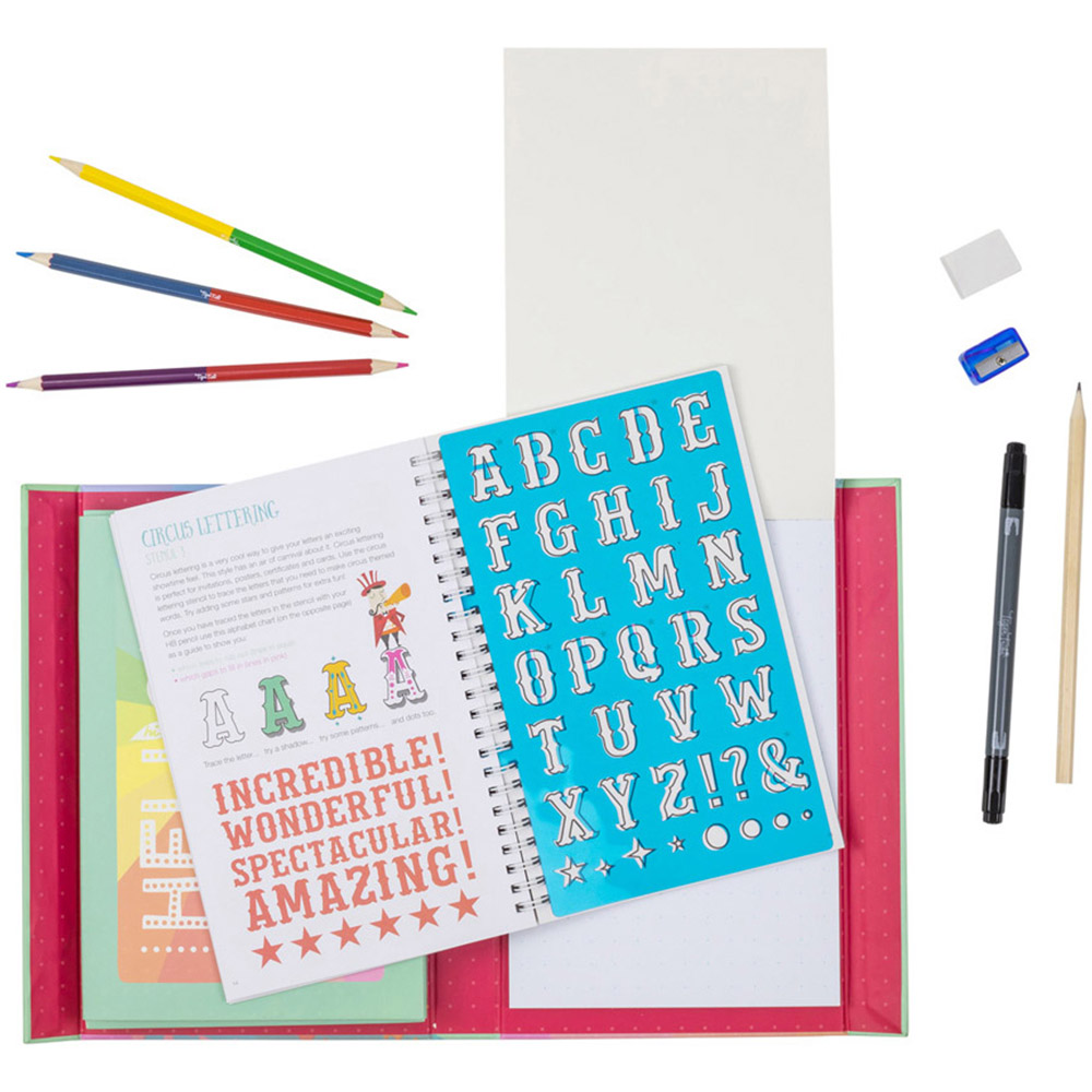 Bigjigs Toys Tiger Tribe Lovely Book of Lettering Art Set Image 2