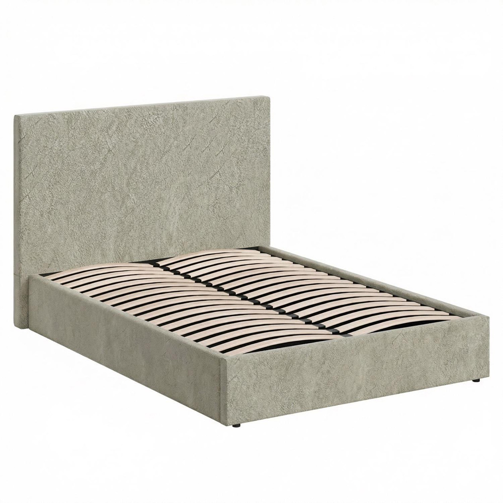 FWStyle Rufford King Size Beige Sand Front Lift Ottoman Bed Frame with Padded Headboard Image 6