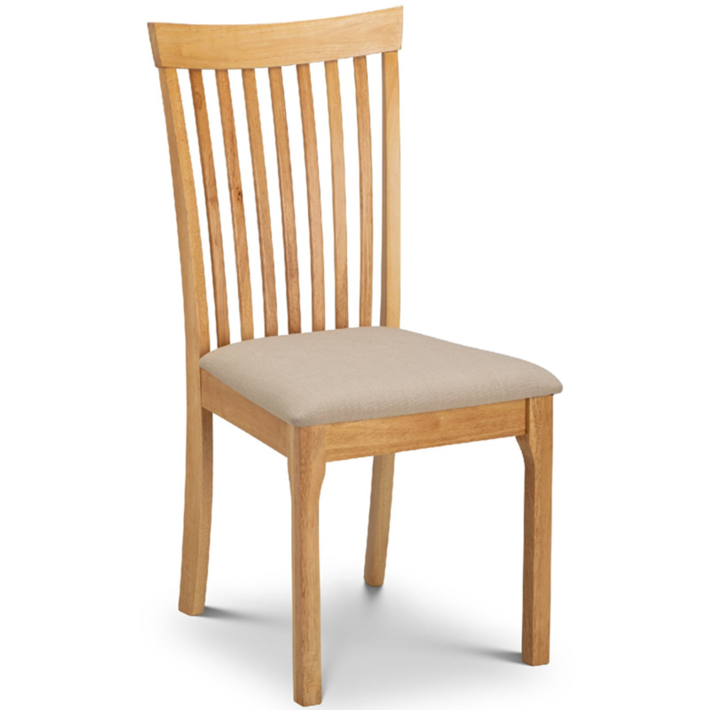 Julian Bowen Ibsen Set of 2 Light Oak Dining Chair Image 3