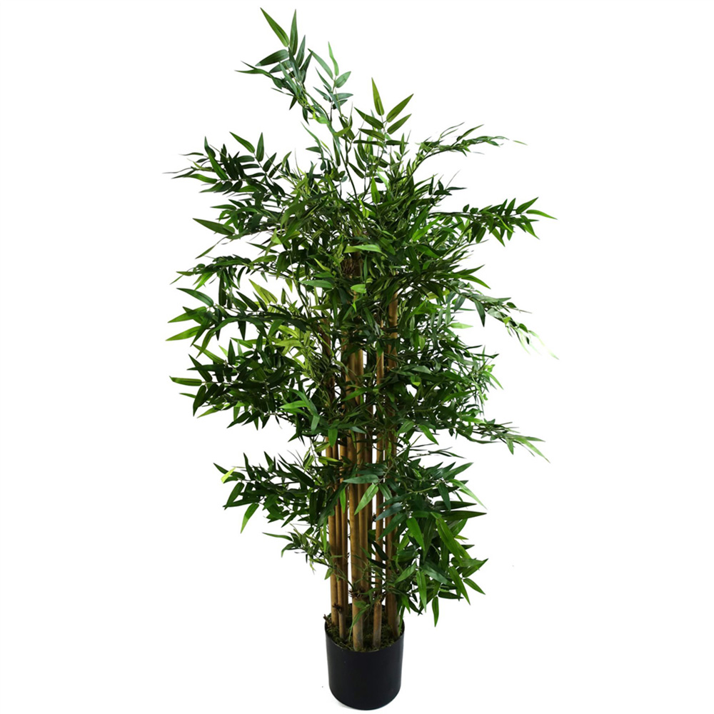 Leaf Oriental Bamboo Artificial Plant in Pot 4ft Image 1