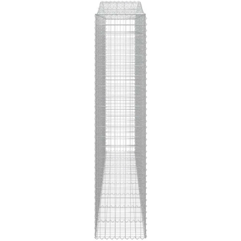 vidaXL Silver Galvanised Iron Arched Gabion Basket 400 x 50 x 220/240cm 5 Pack Image 3