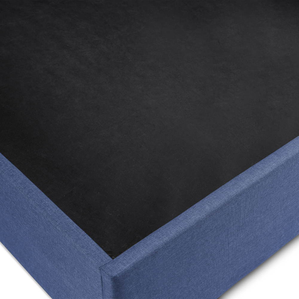 Julian Bowen Rialto Double Dark Blue Linen Lift Up Storage Bed Image 6