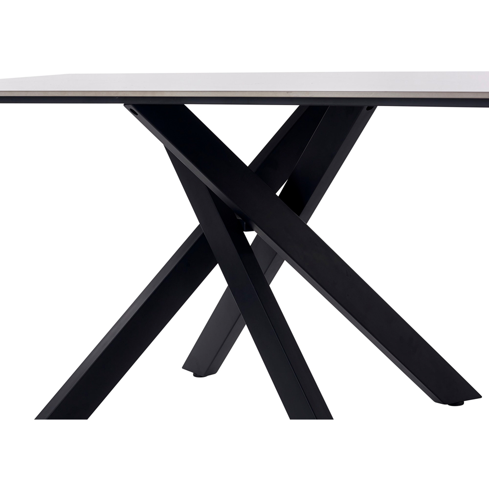 Julian Bowen Bradley 6 Seater Dining Table White Marble Effect Image 4