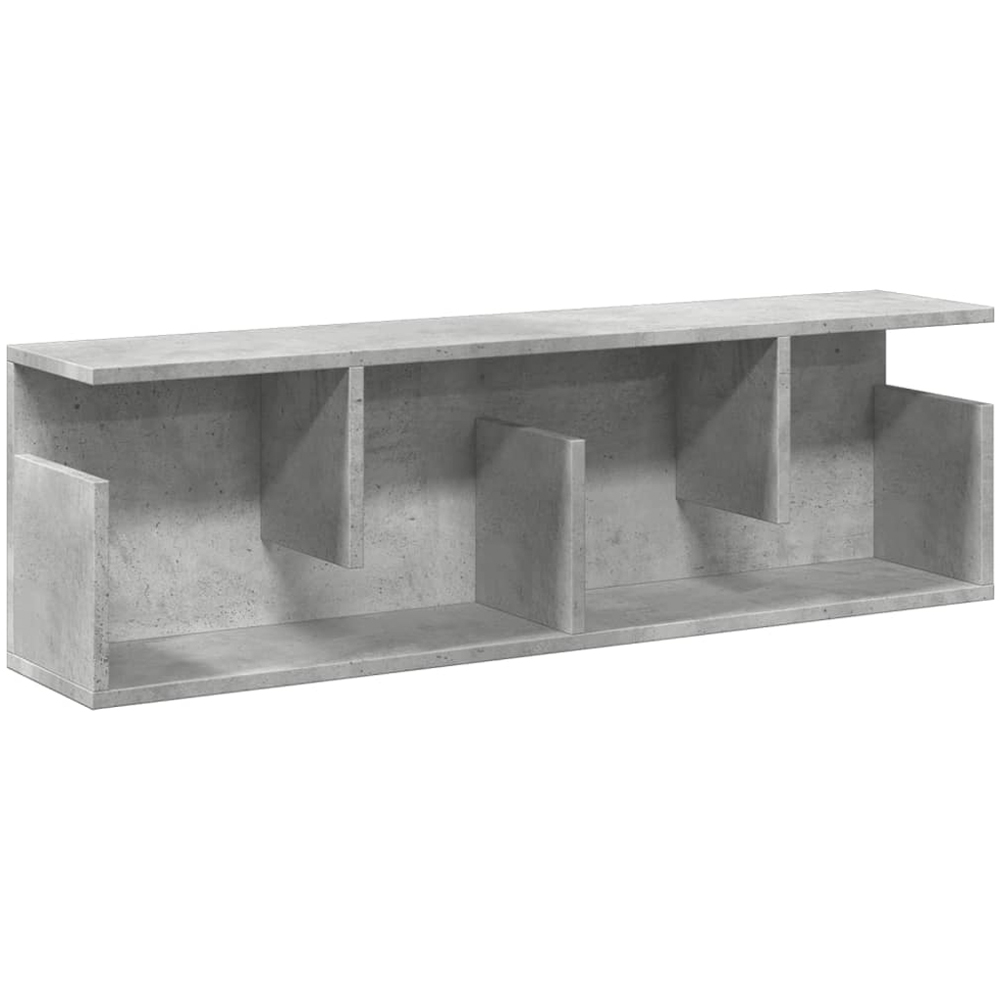 vidaXL 4 Shelf Concrete Grey Wall Cabinet Image 2