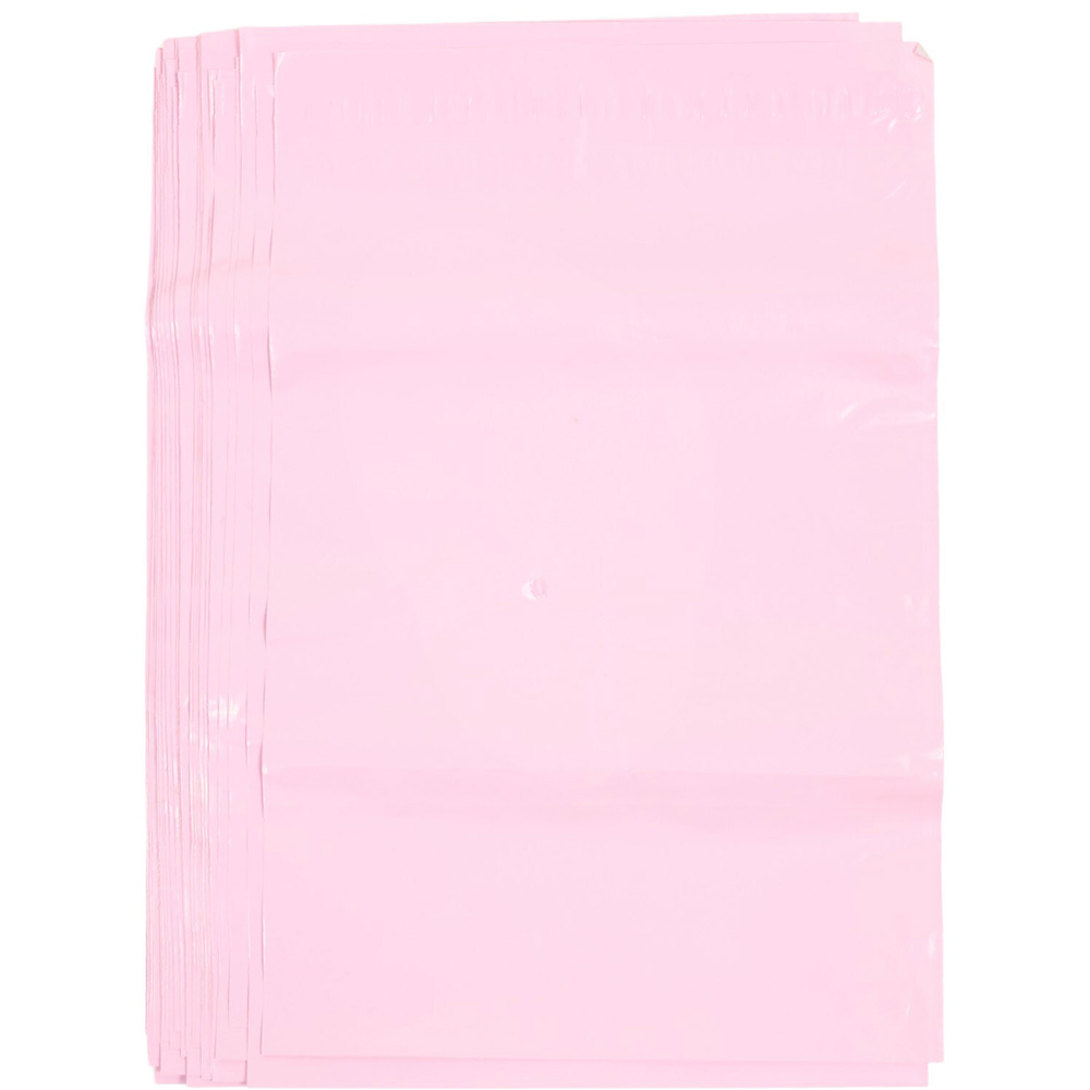 Pack of 50 Plain Mailing Bags Pink 9 x 12 inch Image 4