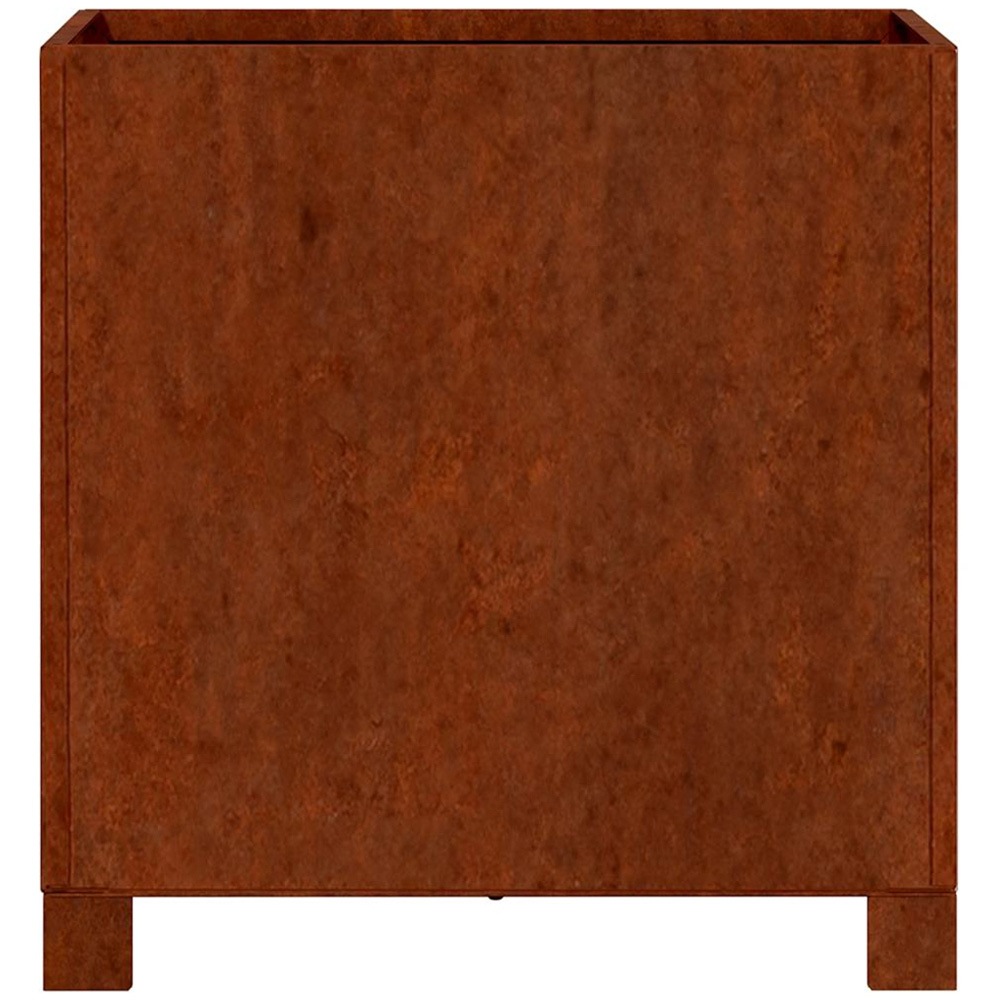 vidaXL Brown Corten Steel Garden Planter with Legs 40 x 40 x 40cm Image 4