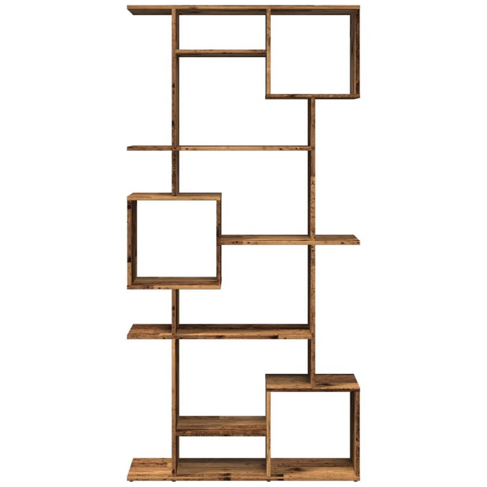 vidaXL 9 Shelf Smoked Oak Bookcase Image 5