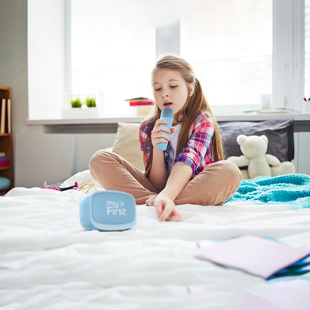 myFirst Voice 2 Blue Portable Kids Bluetooth Speaker Image 2