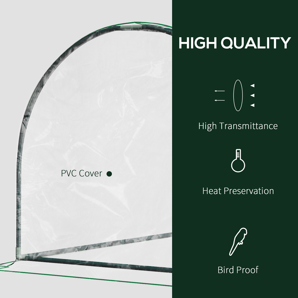 Outsunny Portable PVC Cover Tunnel 6.5 x 3.2ft Greenhouse Image 7