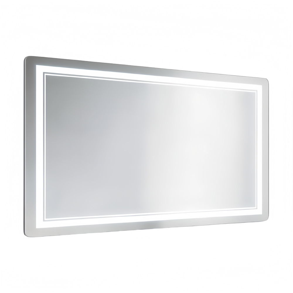 Rattrix White Anti-Fog LED Bathroom Mirror with Dimmable Lights and Memory Function 80 x 60cm Image 1