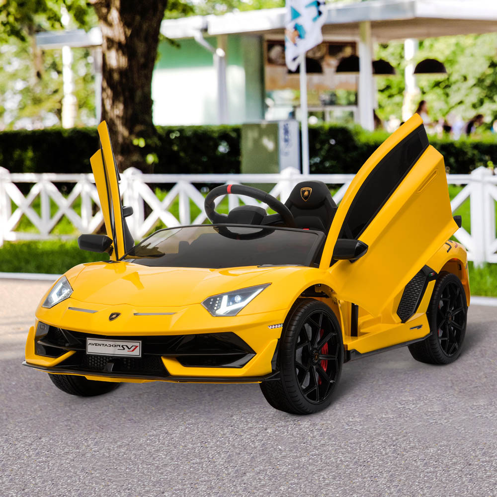 Tommy Toys Lamborghini SVJ Kids Ride On Electric Car Yellow 12V Image 2