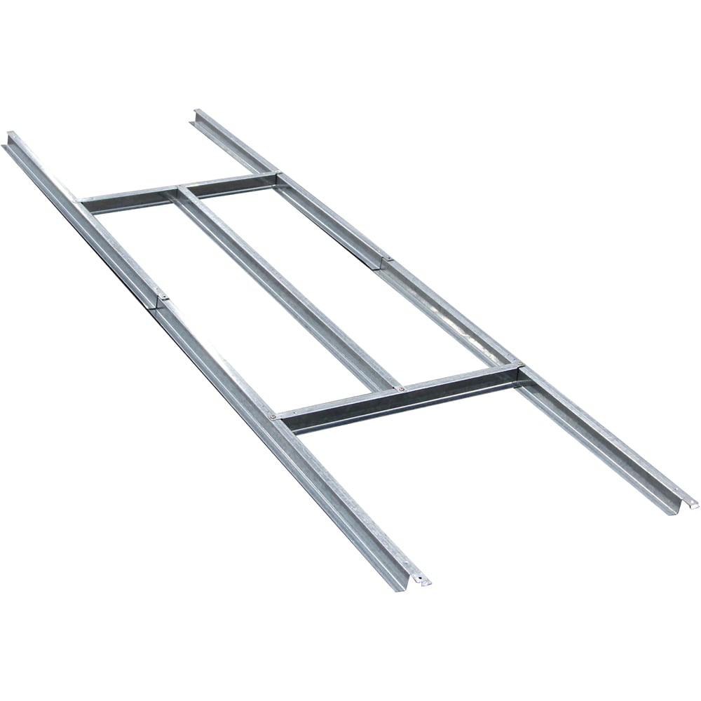 Rowlinson Trentvale Metal Pent Shed Light Grey with Foundation Kit 6 x 4ft Image 3