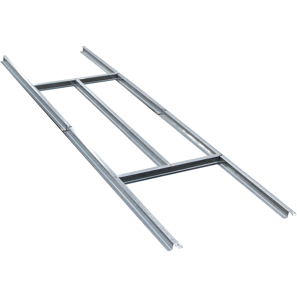 Rowlinson Trentvale Metal Apex Shed Dark Grey with Foundation Kit 6 x 4ft Image 3