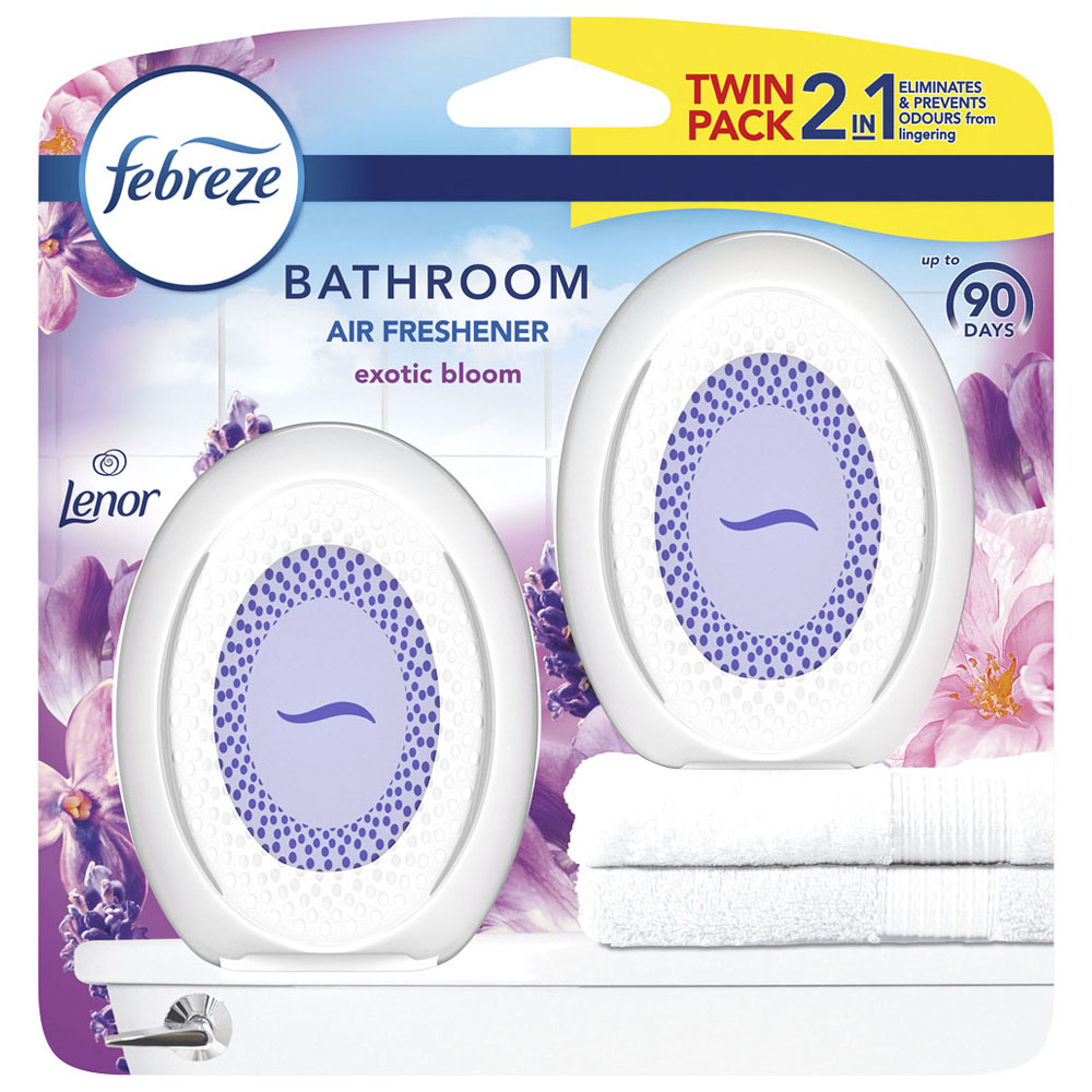 Febreze Exotic Bloom Bathroom Air Freshener 2 Pack Image 1