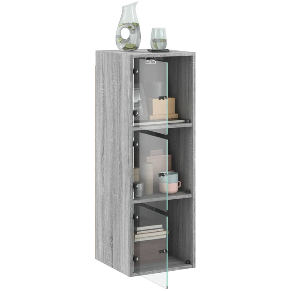 vidaXL 3 Door Grey Sonoma Oak Wall Cabinet Image 4