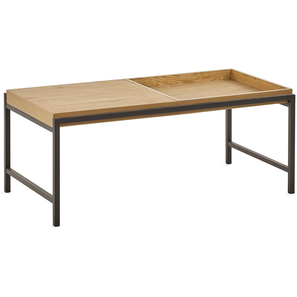 Julian Bowen Reuben Oak Effect Reversible Tray Coffee Table Image 4