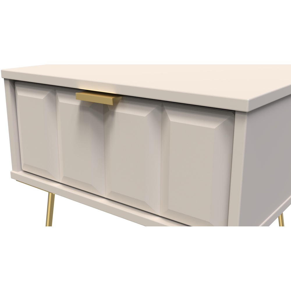 Crowndale Cube Single Drawer Matt Kashmir Bedside Table Image 5