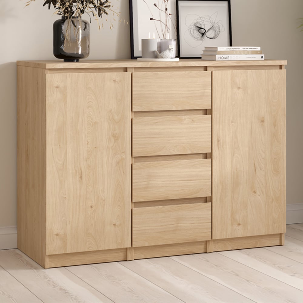 Florence 2 Door 4 Drawer Jackson Hickory Oak Sideboard Image 1